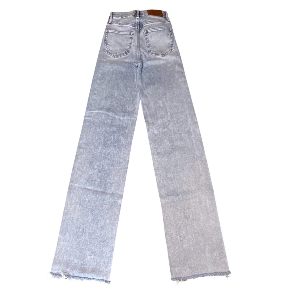 Hidden Jeans Ella High Rise Flare Women Size 24 Light Wash Denim Raw Hem